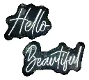 Hello Beautiful 2 piezas chico_ 30CMX24CM/45CMX24CM