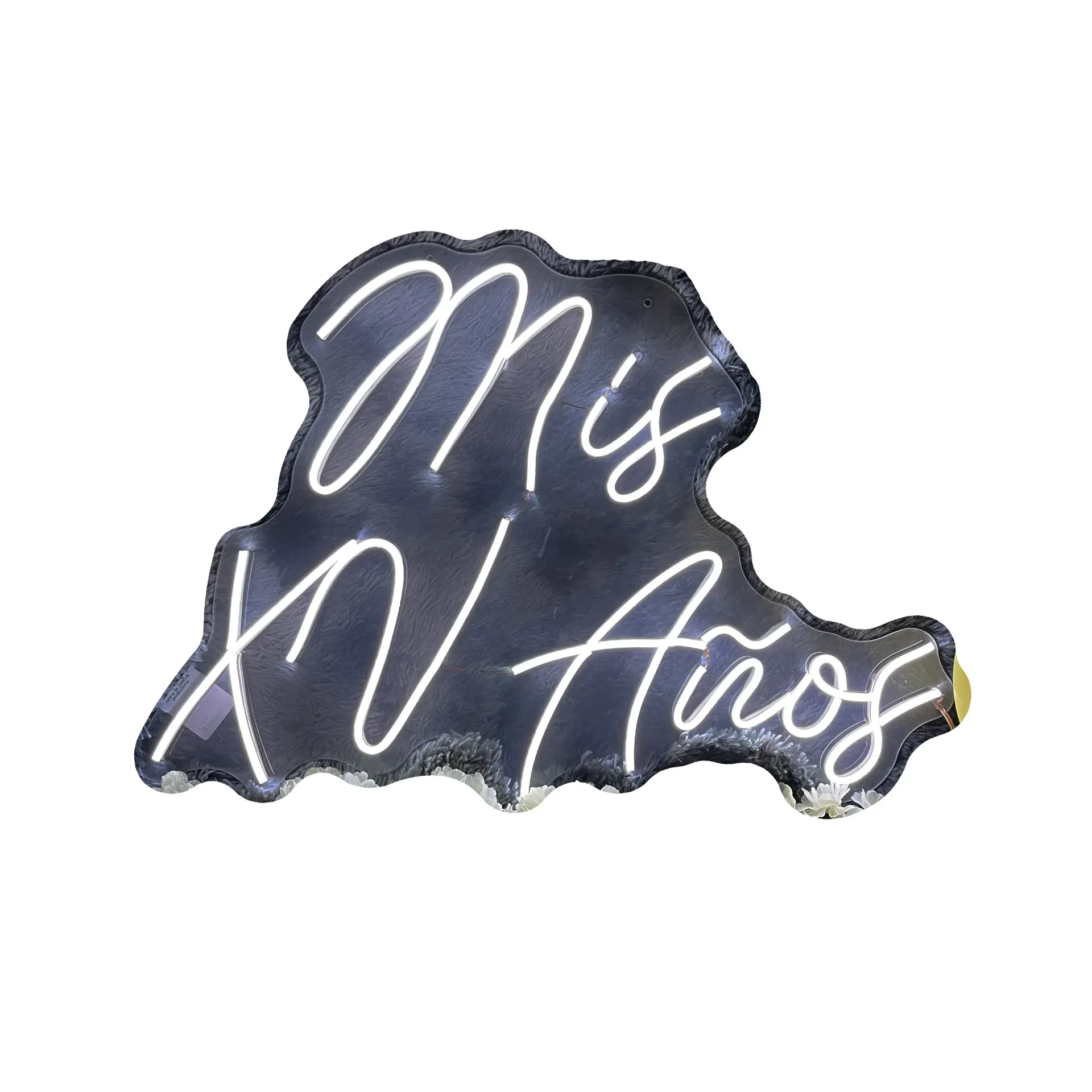 [A031-BF] Mis XV años 2 Renglones (Blanco Frio)