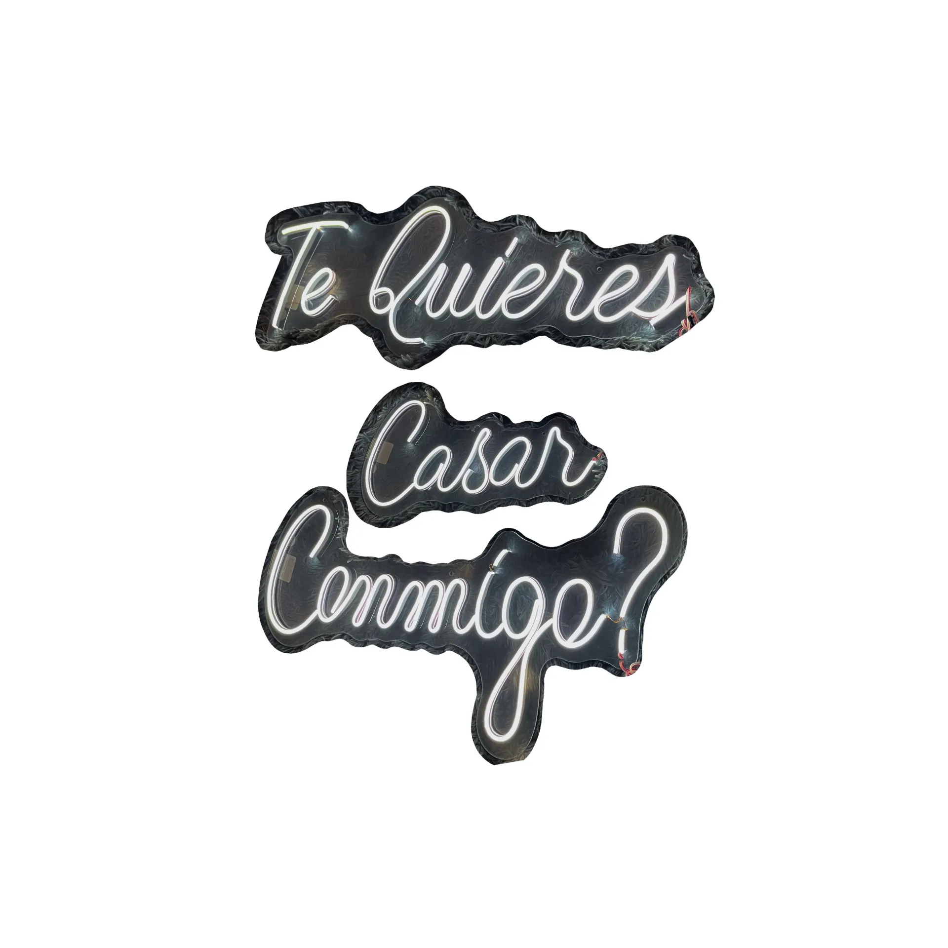 [A141-BF] Te quieres casar conmigo? Grande 3 partes. (Blanco Frio)