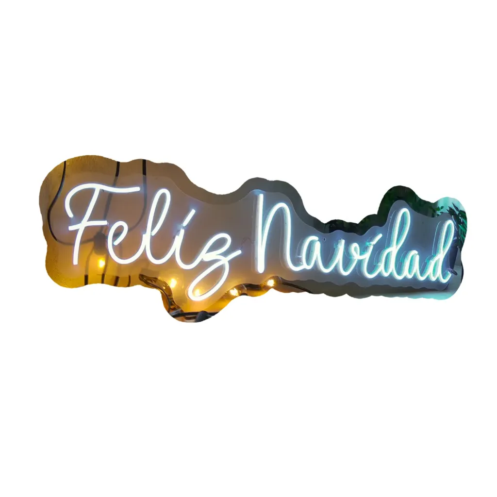 [A205-BF] Feliz Navidad 1 renglón (Blanco Frio)