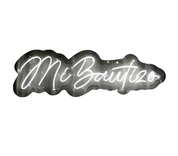 [A014-BF] Mi Bautizo 1 Renglón (Blanco Frio)