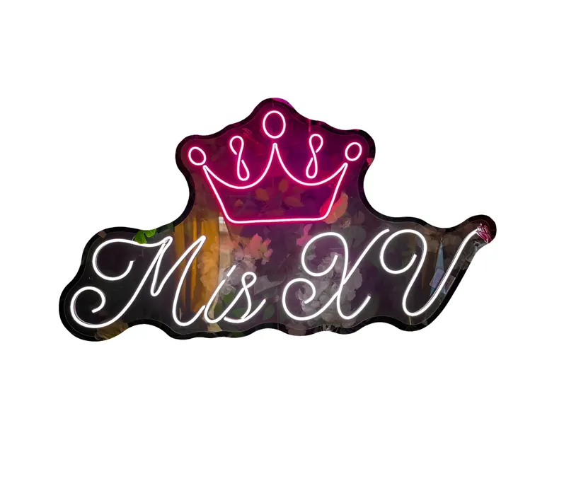 [A283-BF] Mis XV con corona (Blanco Frio)