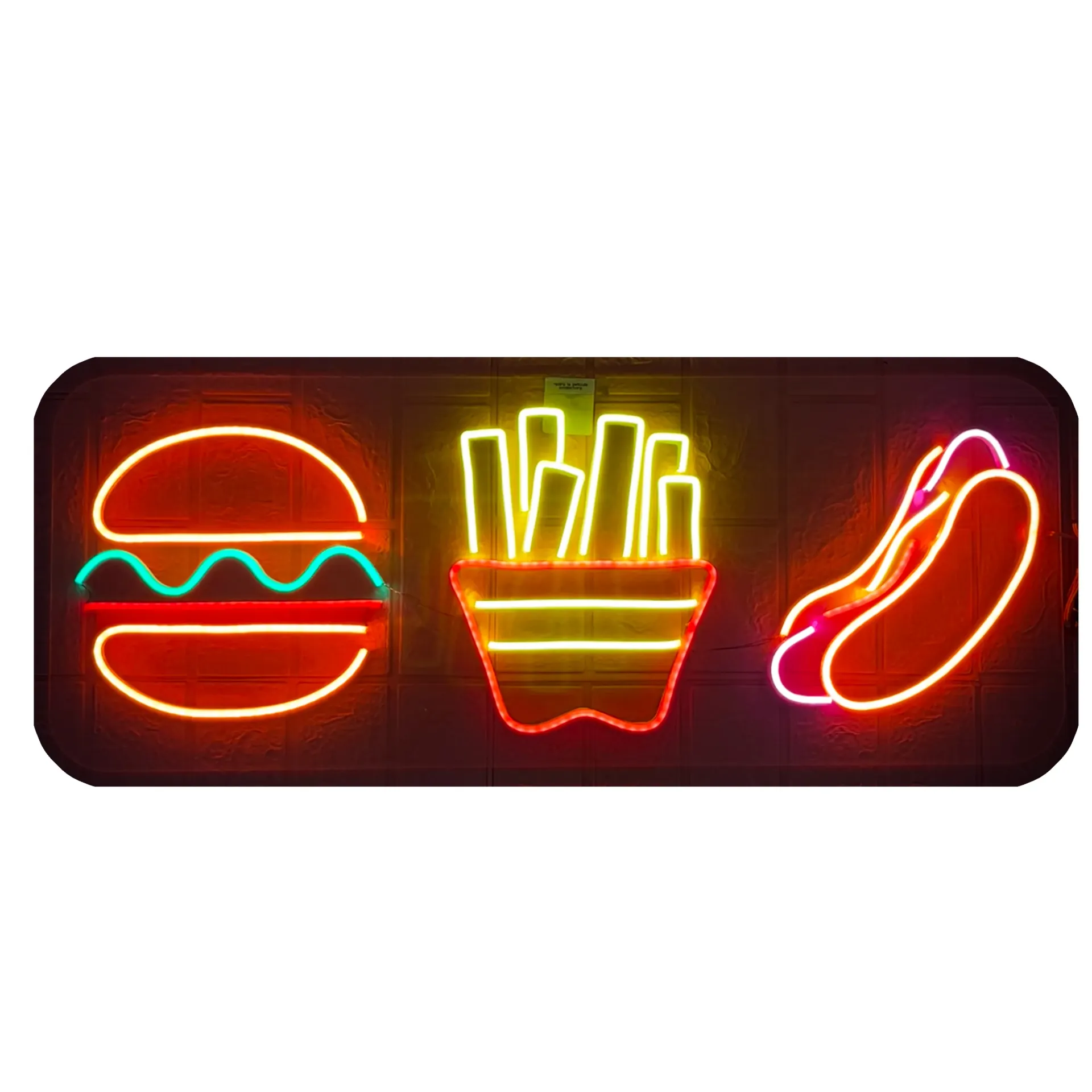 Hamburguesa, papas, hot dog_80cm x 31cm